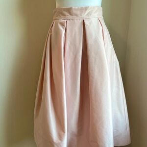 White House Black Market Satin Lined Pink Taffeta Skirt NWT Pockets Side Zip